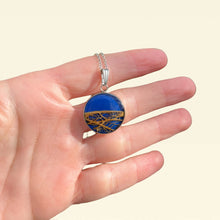 Carica l'immagine nel visualizzatore di Gallery, Ciondolo BLU in fibra di fico d'india