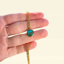 Carica l'immagine nel visualizzatore di Gallery, Ciondolo Turchese scuro in fibra di fico d'india