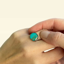 Carica l'immagine nel visualizzatore di Gallery, Anello TURCHESE CHIARO in fibra di Fico d'India