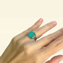 Carica l'immagine nel visualizzatore di Gallery, Anello TURCHESE CHIARO in fibra di Fico d'India