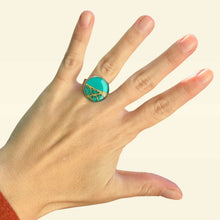 Carica l'immagine nel visualizzatore di Gallery, Anello TURCHESE CHIARO in fibra di Fico d'India