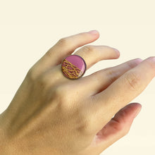 Carica l'immagine nel visualizzatore di Gallery, Anello MALVA CHIARO in fibra di Fico d'India