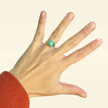 Carica l'immagine nel visualizzatore di Gallery, Anello TURCHESE CHIARO in fibra di Fico d'India