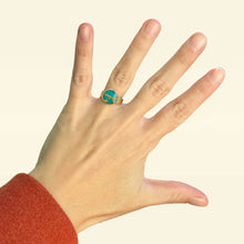 Carica l'immagine nel visualizzatore di Gallery, Anello TURCHESE CHIARO in fibra di Fico d'India