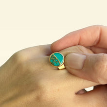 Carica l'immagine nel visualizzatore di Gallery, Anello TURCHESE CHIARO in fibra di Fico d'India